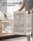 Wasmand - Met Deksel - 75 Liter - Smal - Cappuccinobeige