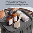 Wasmand - Met Deksel - 75 Liter - Smal - Donkergrijs