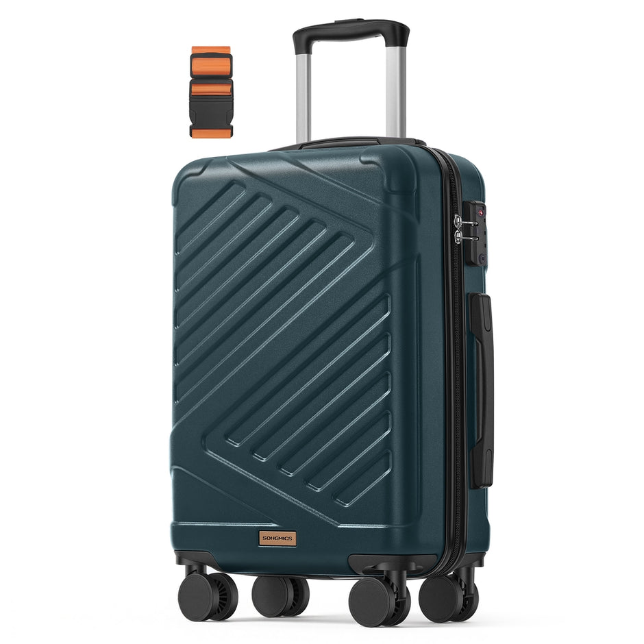 Koffer - 55 x 36 x 20 cm - donker turkoois - 8 kg maximaal draagvermogen