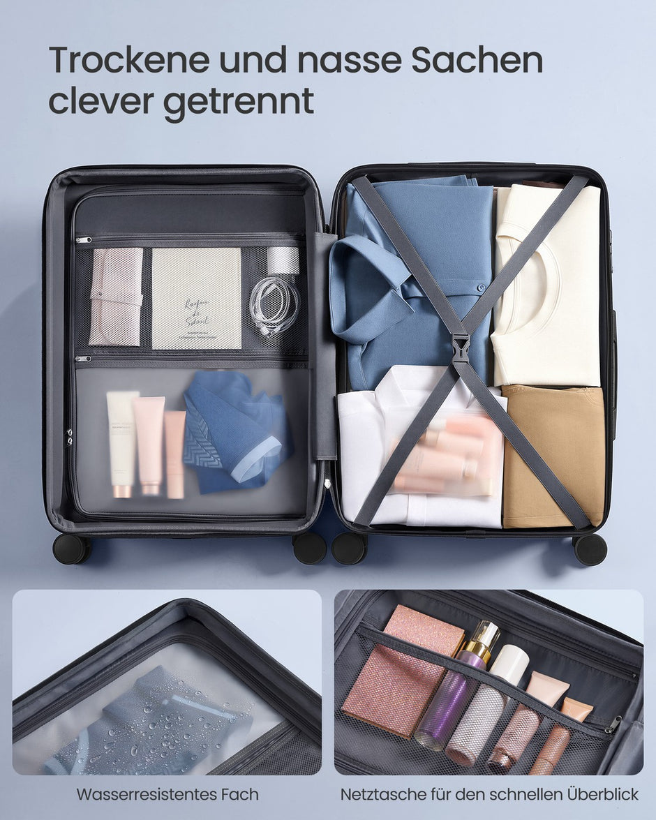 Koffer - 65 x 45 x 25 cm - Havenblauw - 4,2 kg - Maximaal draagvermogen 15 kg