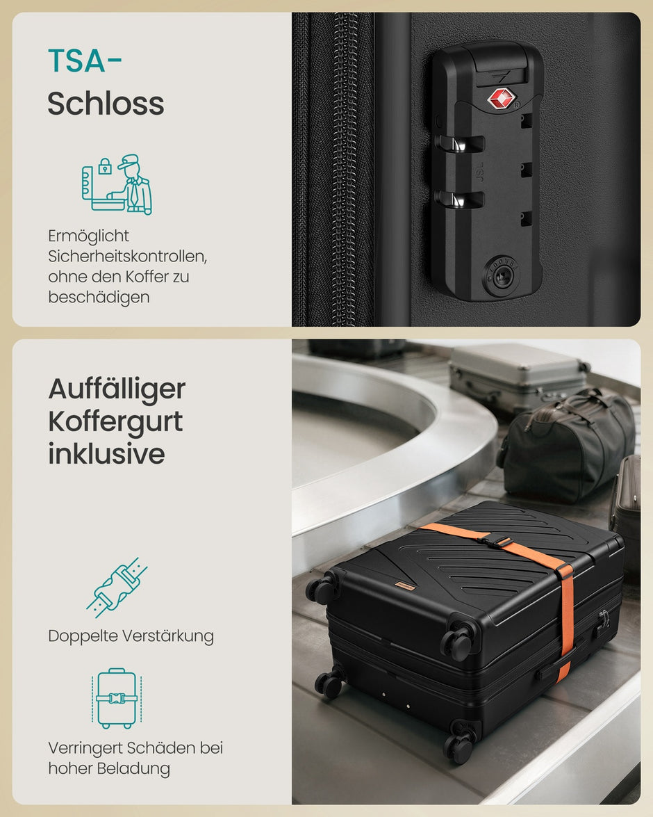 Koffer - 75 x 50 x 30 cm - Inktzwart - 4,9 kg - Maximaal draagvermogen 18 kg