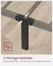 Säng 140 x 200 cm – kraftig pulverlackerad metall – bläcksvart