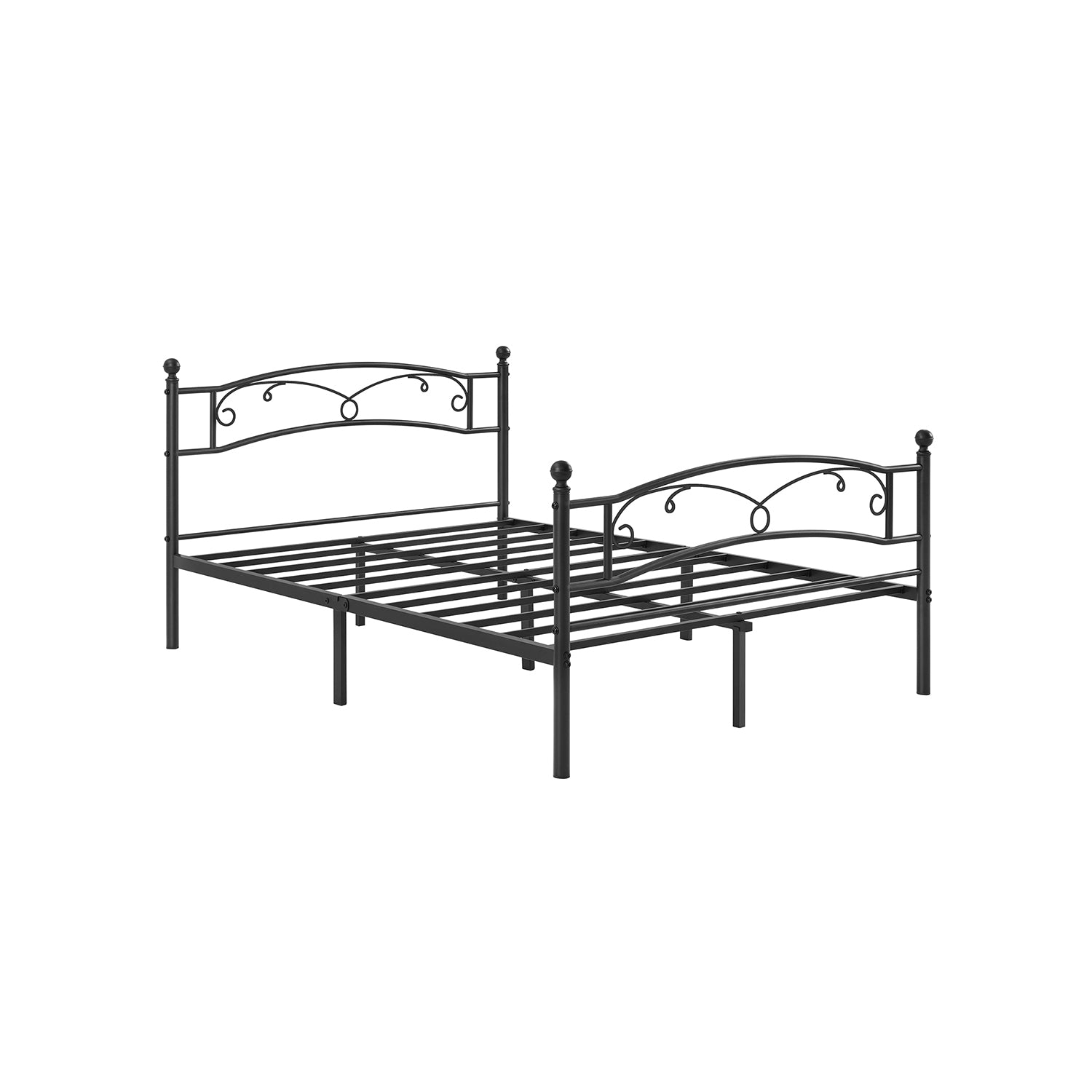 Double Bed - Metal Bed Frame - 140 x 200 cm - Svart