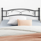 Double Bed - Metal Bed Frame - 140 x 200 cm - Svart