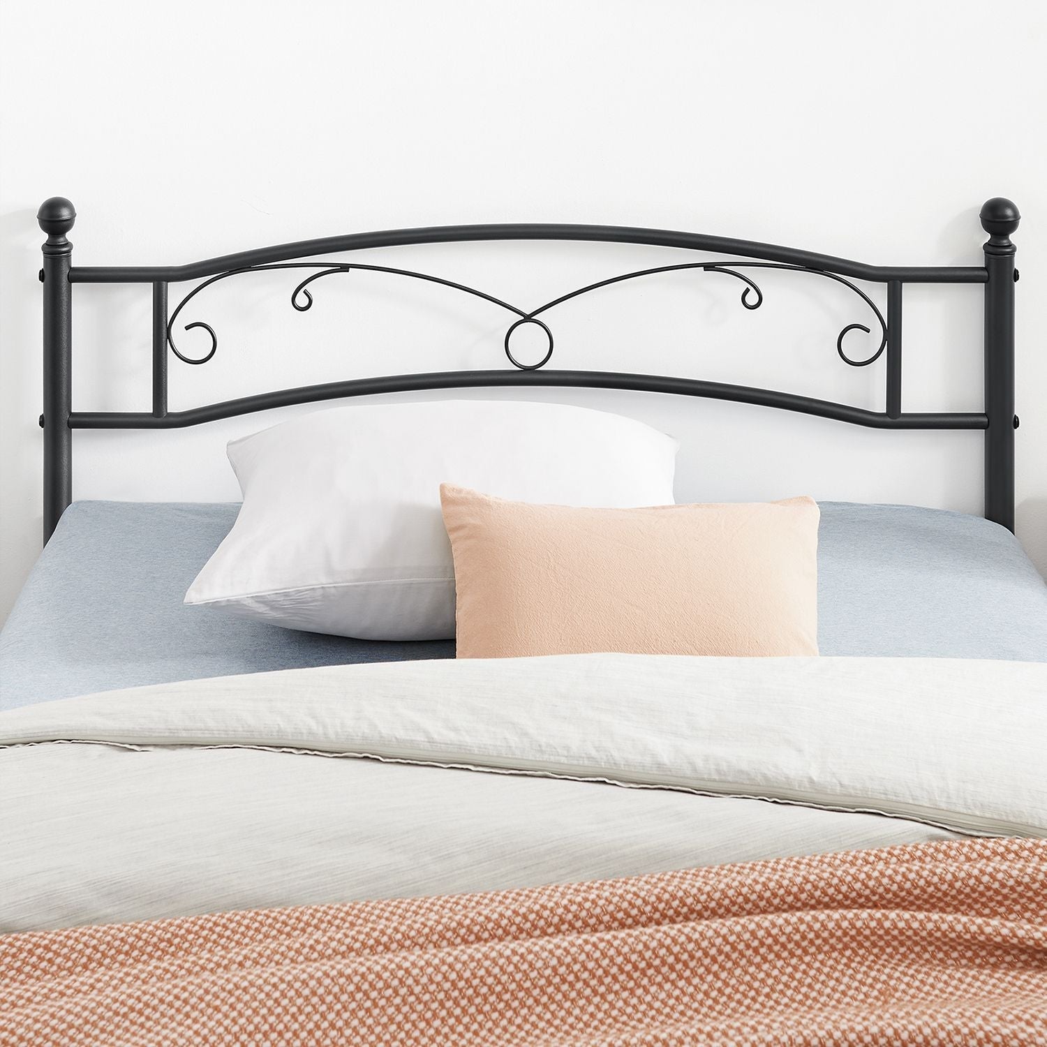 Double Bed - Metal Bed Frame - 140 x 200 cm - Svart