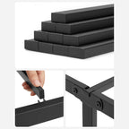 Double Bed - Metal Bed Frame - 140 x 200 cm - Svart