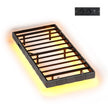 Bedframe - 90 x 200 cm - Met Ledverlichting - Gestoffeerd - Grijs