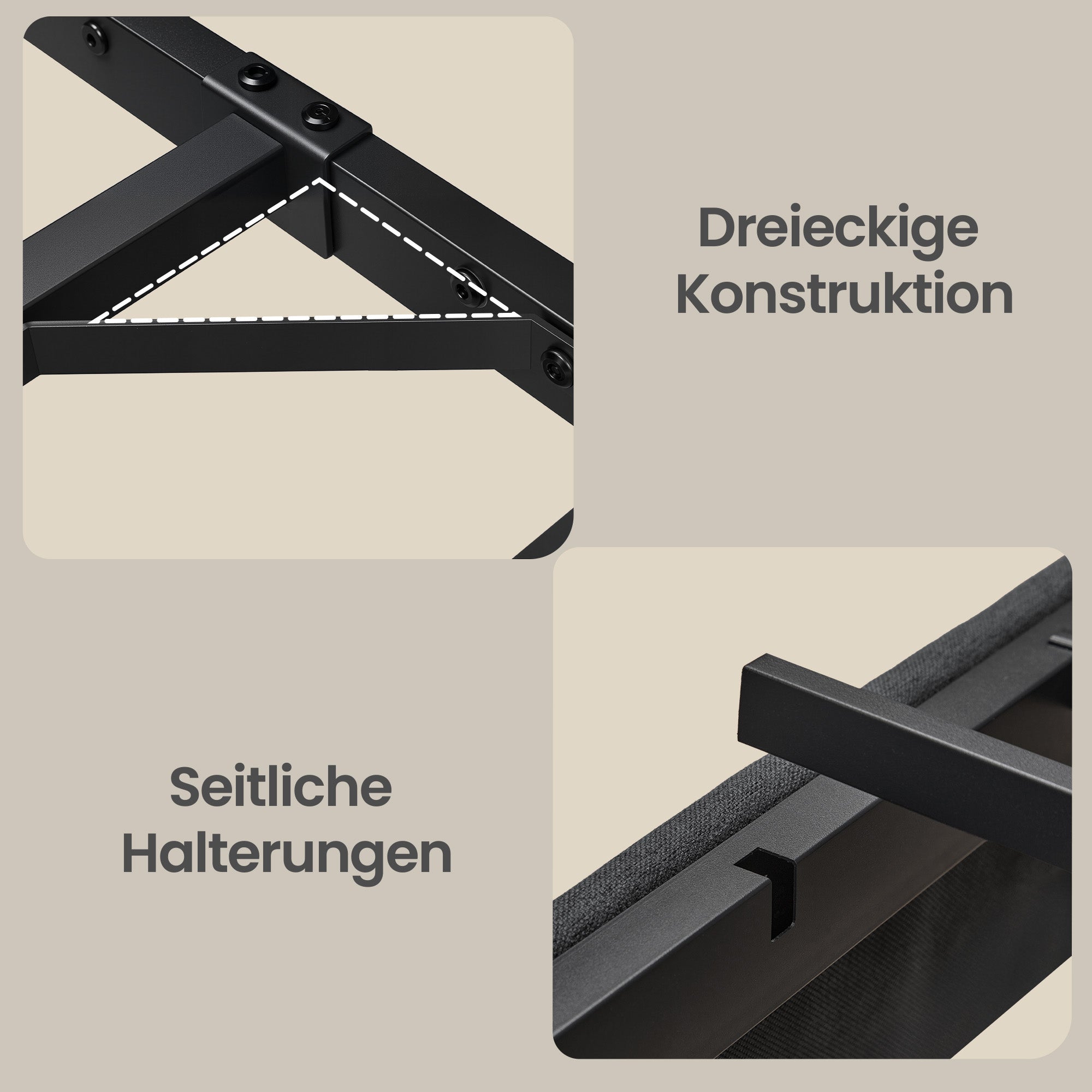 Bedframe - 90 x 200 cm - Met Ledverlichting - Gestoffeerd - Grijs