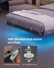 Bedframe - 200 x 90 x 26 cm - zwevend effect - ledverlichting - afneembaar stekkerblok - 2 stopcontacten - 1 USB-C-poort - 2 USB-A-poorten - inktzwart - maximaal draagvermogen 250 kg