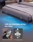 Bedframe - 200 x 140 x 26 cm - zwevend effect - ledverlichting - afneembare stekkerdoos met 2 stopcontacten, 1 USB-C-poort en 2 USB-A-poorten - maximaal draagvermogen 500 kg - inktzwart
