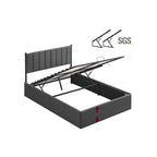 Sängstomme – Fällbar lamellbotten – Under sängförråd – Sovrum