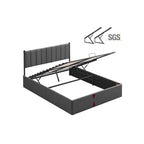 Sängstomme – Fällbar lamellbotten – Under sängförråd – Sovrum