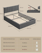 Sängstomme – Fällbar lamellbotten – Under sängförråd – Sovrum