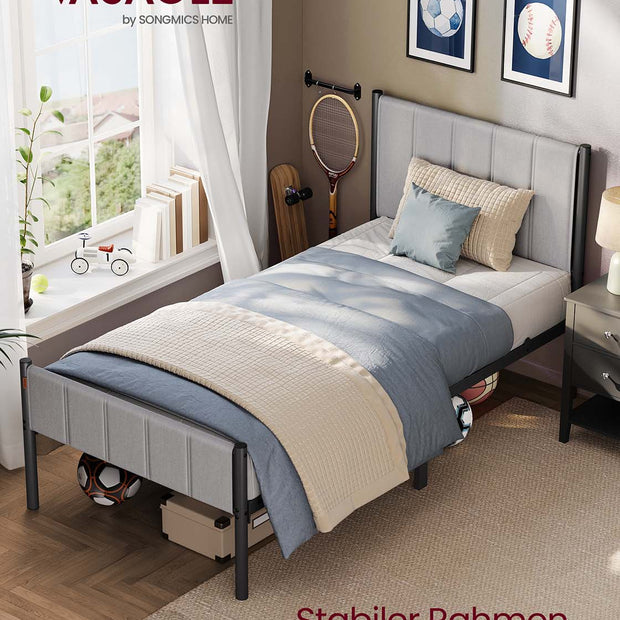 Enkelsängstomme med stålbottenplatta - Dove grå