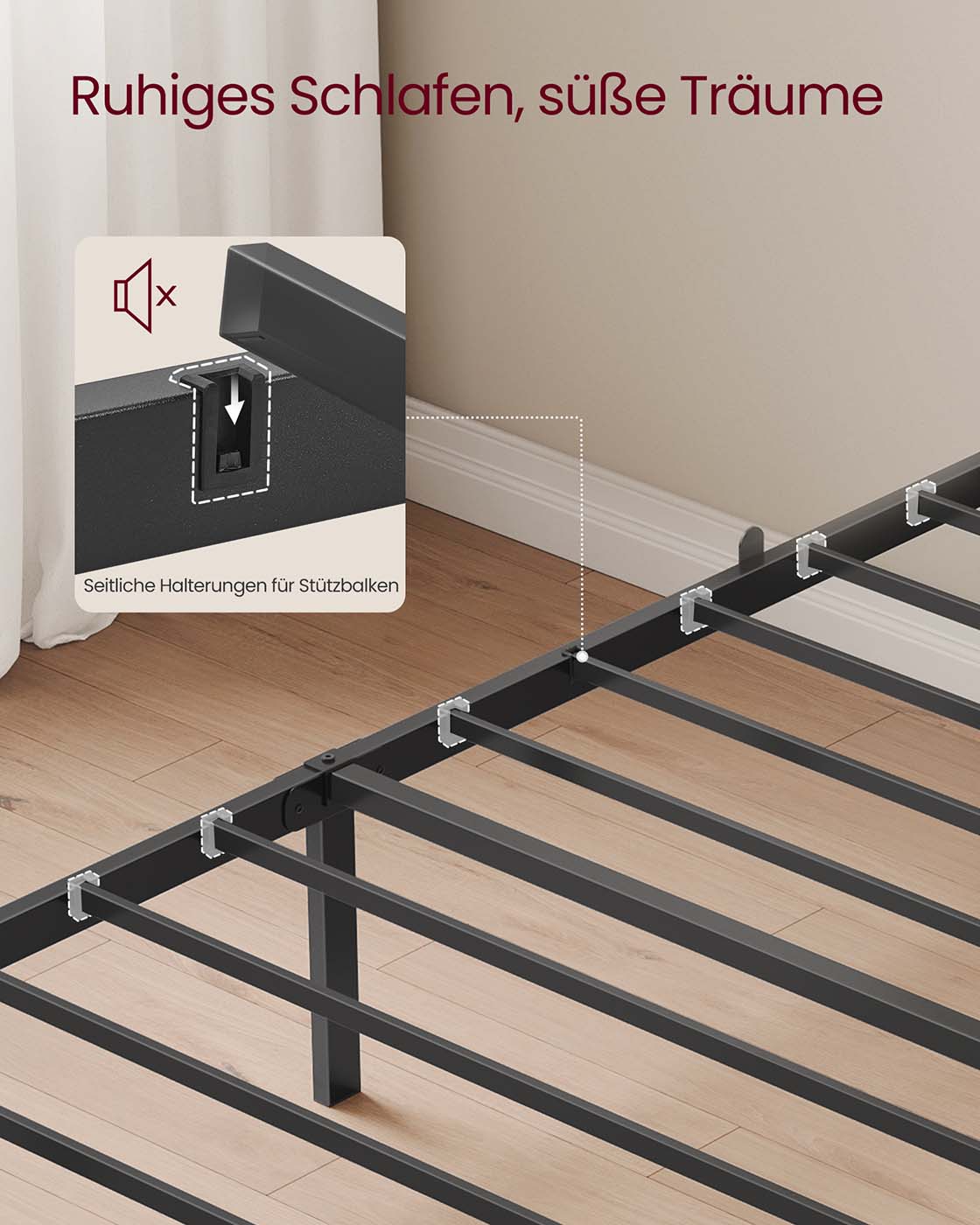 Enkelsängram 90 x 200 cm med duvagrå stålbottenplatta