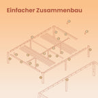 Bedframe - 140 x 190 cm, robust metallram