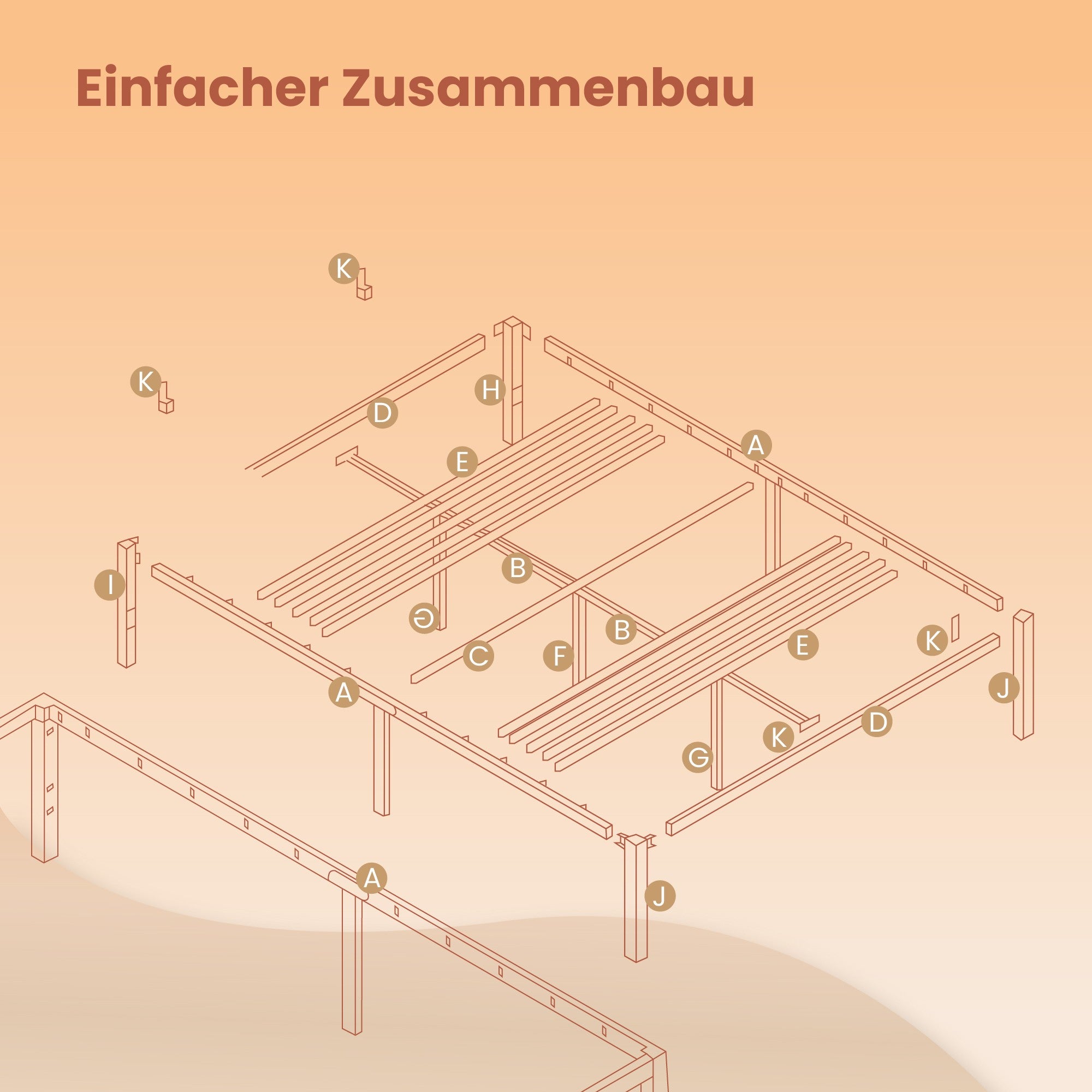 Bedframe - 160 x 200 cm, robust metallram