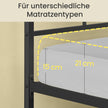 Bedframe - Eenpersoons - 90 x 190 cm - Metaal - Zwart