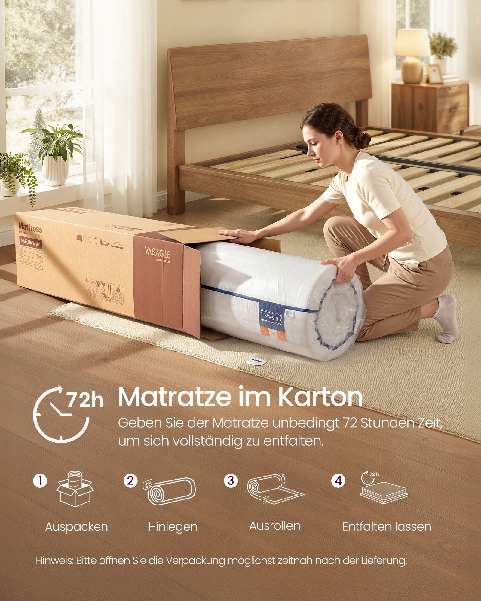 Matras - 140 x 200 cm - Gel-traagschuim - 12 cm dik - Wit - 9,2 kg