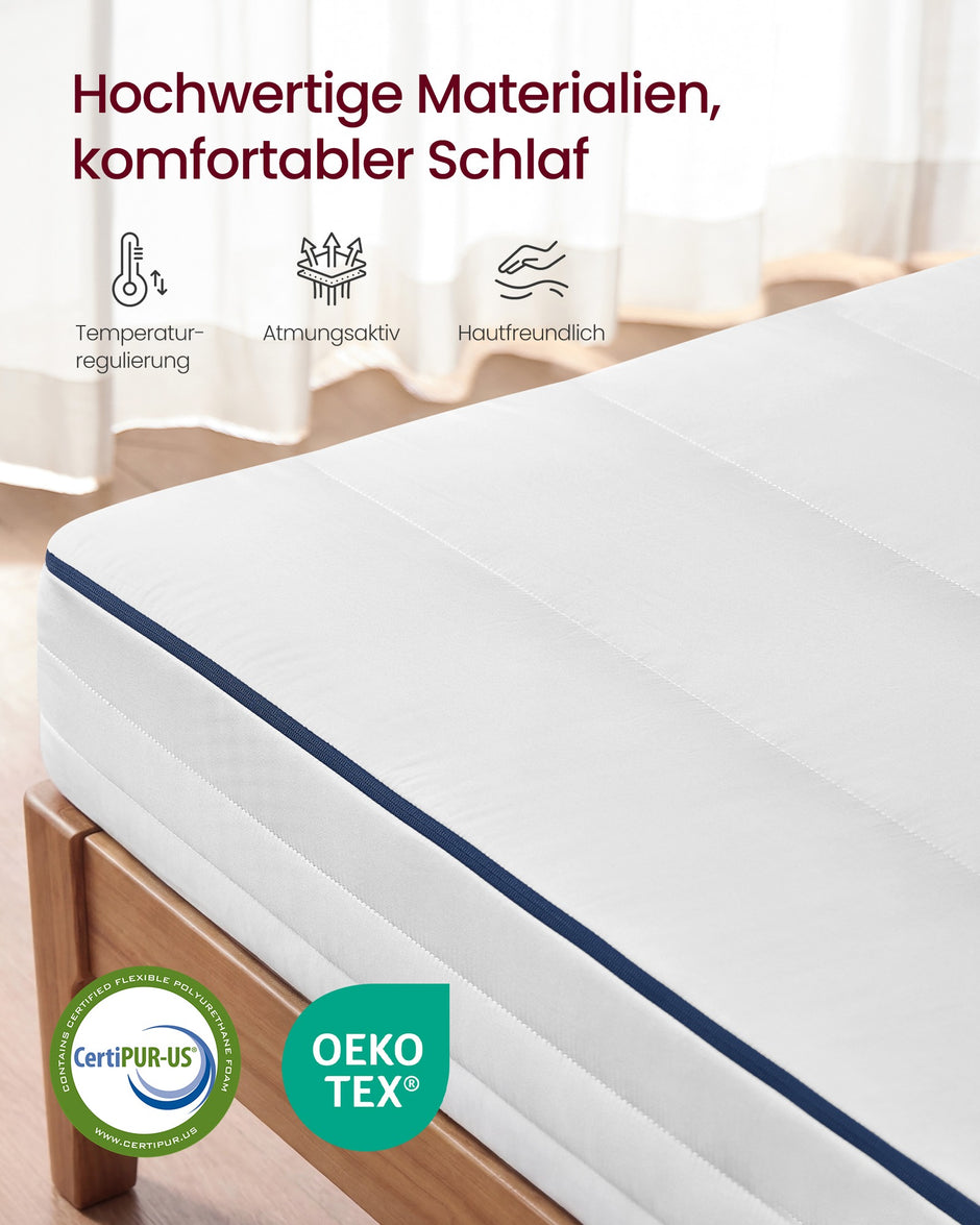 Matras - Tweepersoons - 160 x 200 cm - Gel Traagschuim - Wit