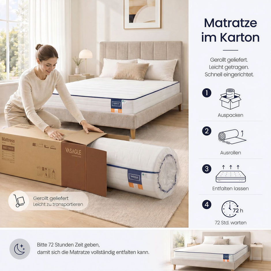 Matras - Tweepersoons - 160 x 200 cm - Gel Traagschuim - Wit