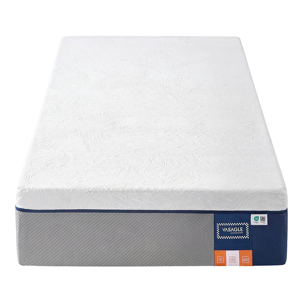 Matras - 90 x 200 x 25 cm - Gel Traagschuim - 7 Zones - Blauw