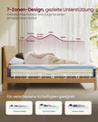 Matras - 90 x 200 cm - Gel-traagschuim - Middelhard - 20 cm dik - Blauw - 12,7 kg