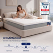 Matras - 140 x 200 x 25 cm - Gel Traagschuim - 7 Zones - Blauw