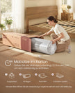 Matras - 140 x 200 cm - gel-traagschuim - middelhard - 20 cm dik - blauwe hoes - 19,4 kg