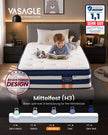 Pocketveringmatras - 7 Zones - Gel-Traagschuim - 90 x 200 cm - Blauw