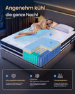 Pocketveringmatras - 7 Zones - Gel-Traagschuim - 140 x 200 cm - Blauw