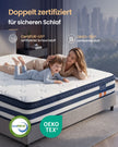 Pocketveringmatras - 7 Zones - Gel-Traagschuim - 160 x 200 cm - Blauw