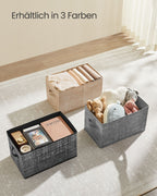 Lagringslådor uppsättningar av 3 50 x 30 x 30 cm sand beige
