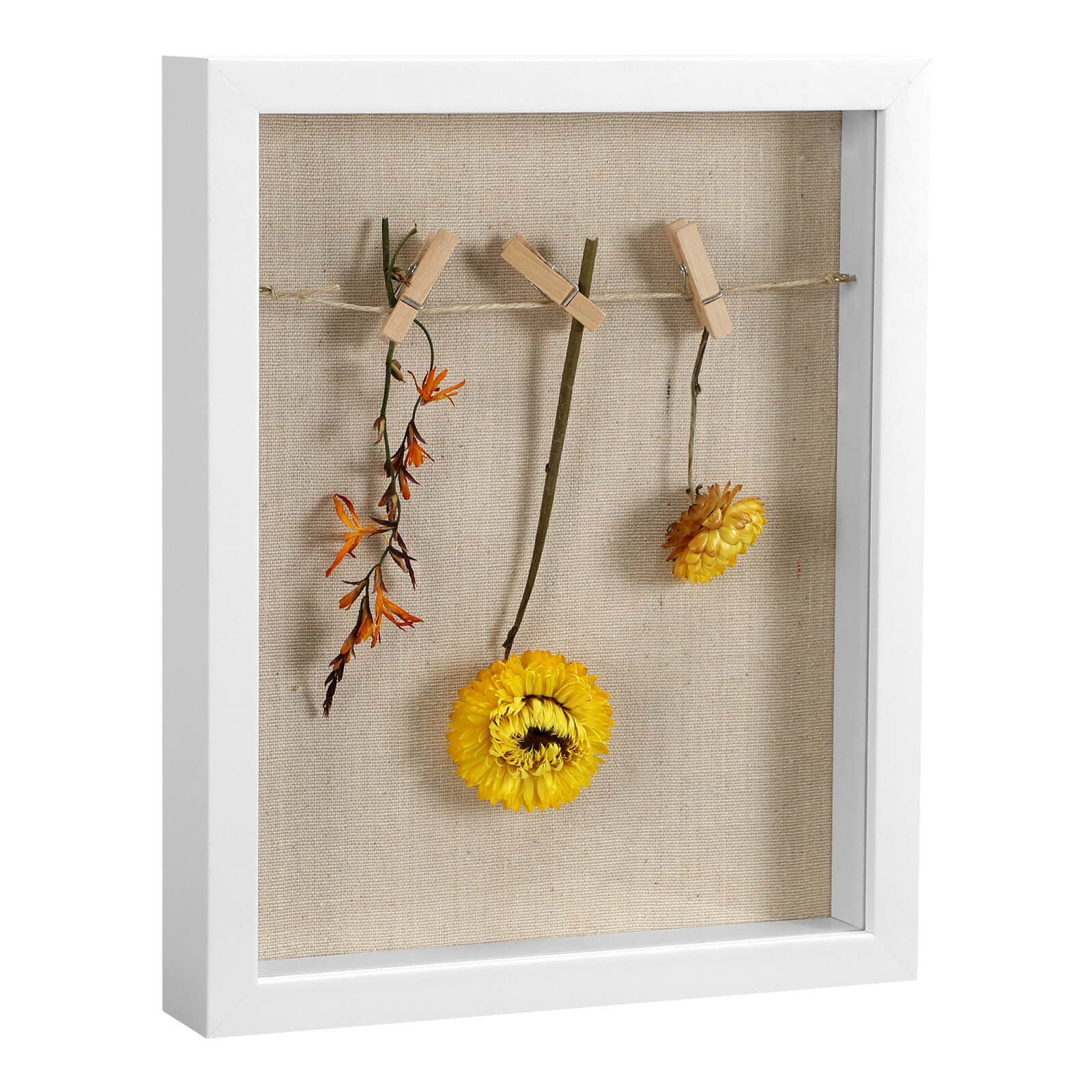 Shadow Box - DIY fotoram - med klädpinnar och stift