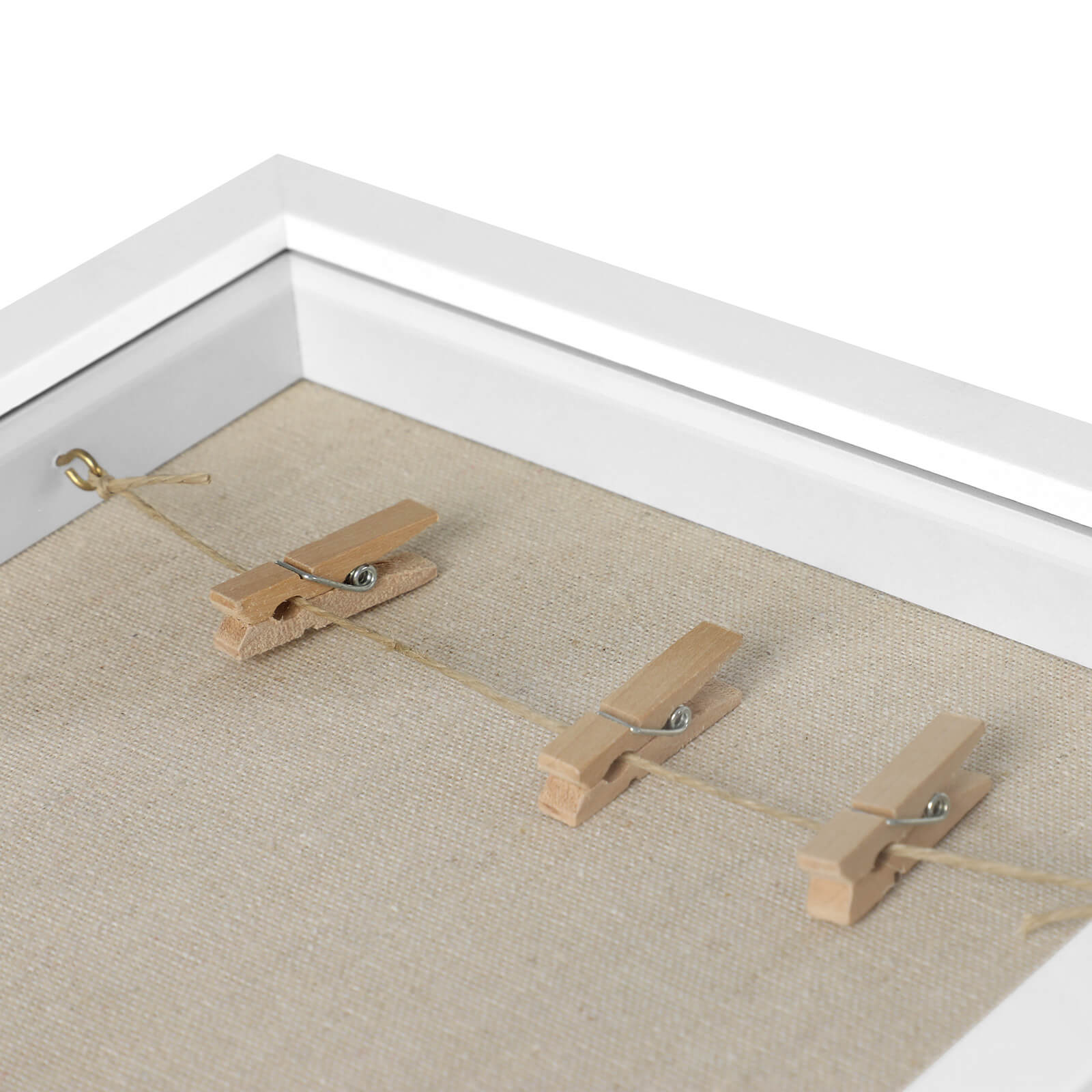 Shadow Box - DIY fotoram - med klädpinnar och stift