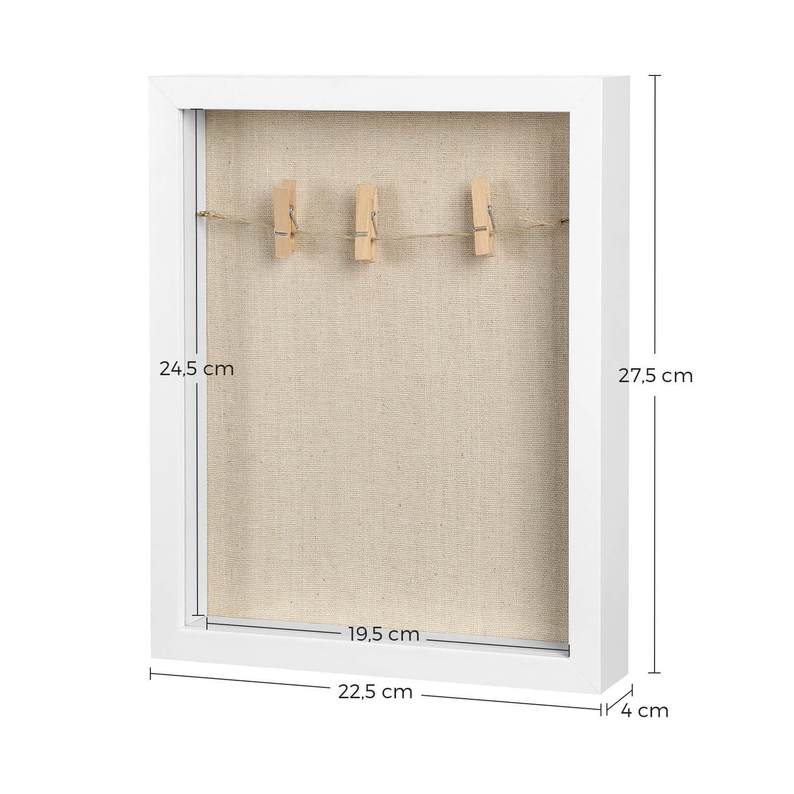 Shadow Box - DIY fotoram - med klädpinnar och stift