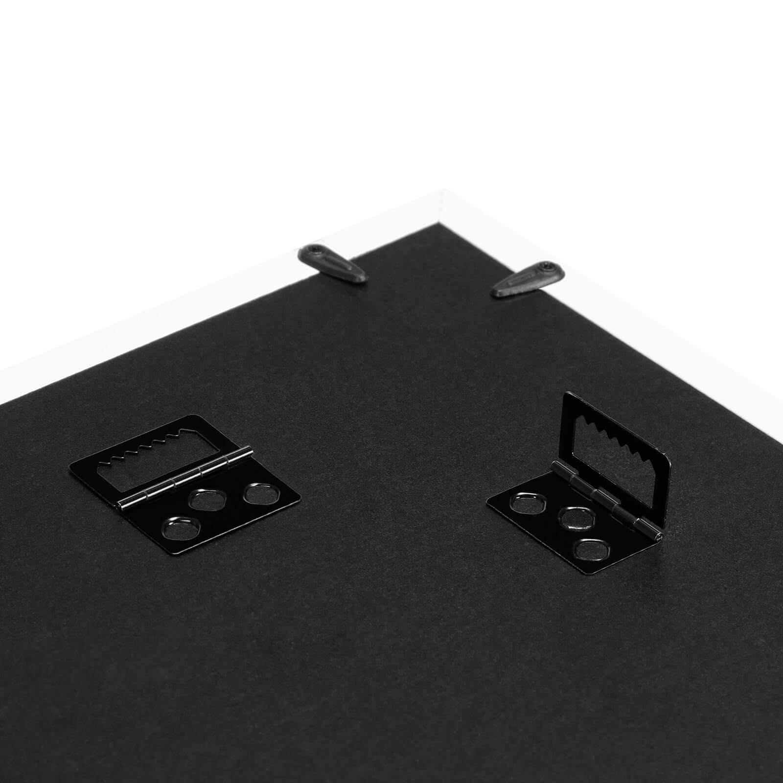 Shadow box fotoram – Inkluderar klädnypor och nålar – Vit