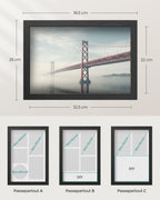 Fotoram A4 med vägg hak essenzwart