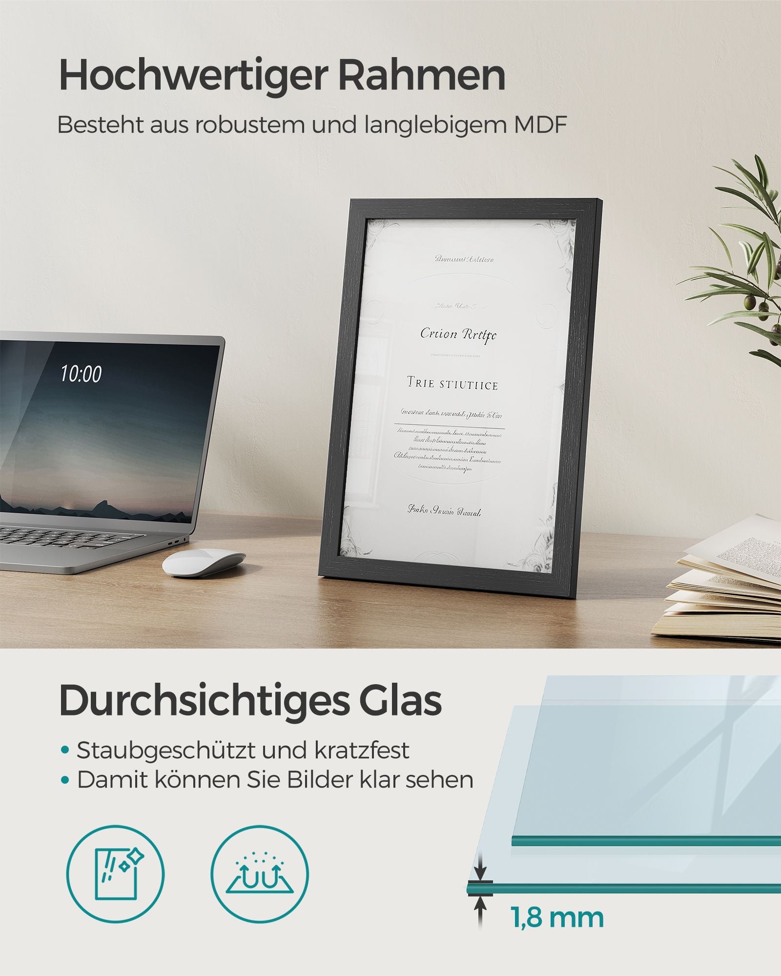 Fotorram - A4 - För flera foton - Aszwart