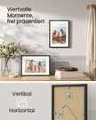 Fotolijsten – Set van 3 – 20 x 30 cm – Met Sporloze Wandhaken – Ophangen of Neerzetten – Zwart