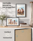 Fotolijsten – Set van 3 – 40 x 60 cm – Met Sporloze Wandhaken – Ophangen of Neerzetten – Zwart