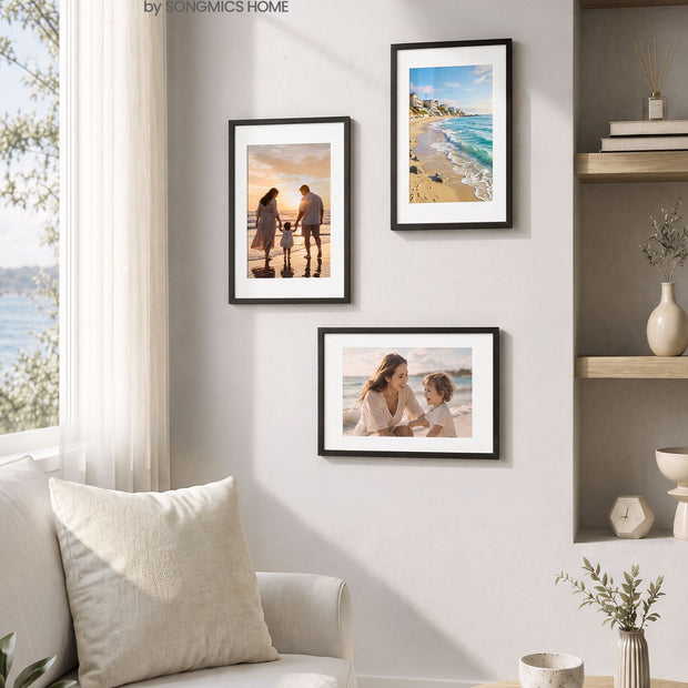 Fotolijst – 20 x 30 cm – Met Sporloze Wandhaken – Ophangen of Neerzetten – Zwart