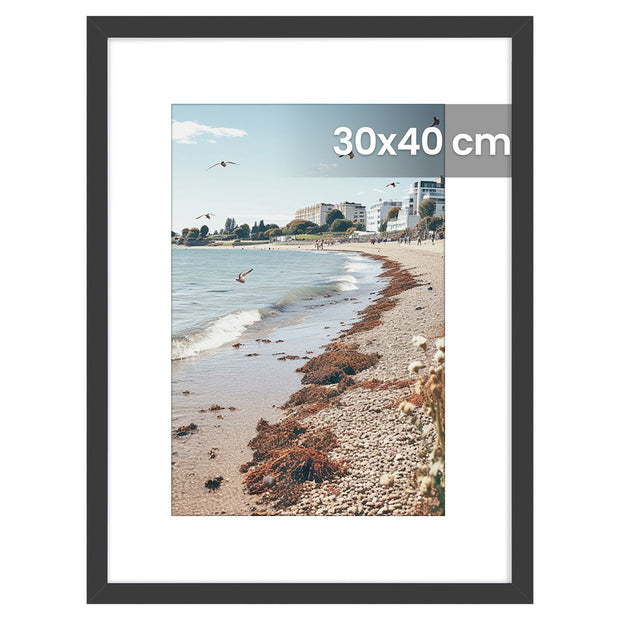 Fotolijst – 30 x 40 cm – Met Sporloze Wandhaken – Ophangen of Neerzetten – Zwart