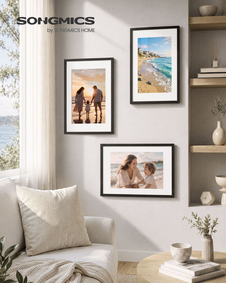 Fotolijst – 40 x 60 cm – Met Sporloze Wandhaken – Ophangen of Neerzetten – Zwart