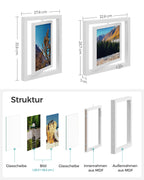 Fotorramuppsättning - 10 stycken - roterande - 20,3 x 25,4 cm (8 x 10 tum)