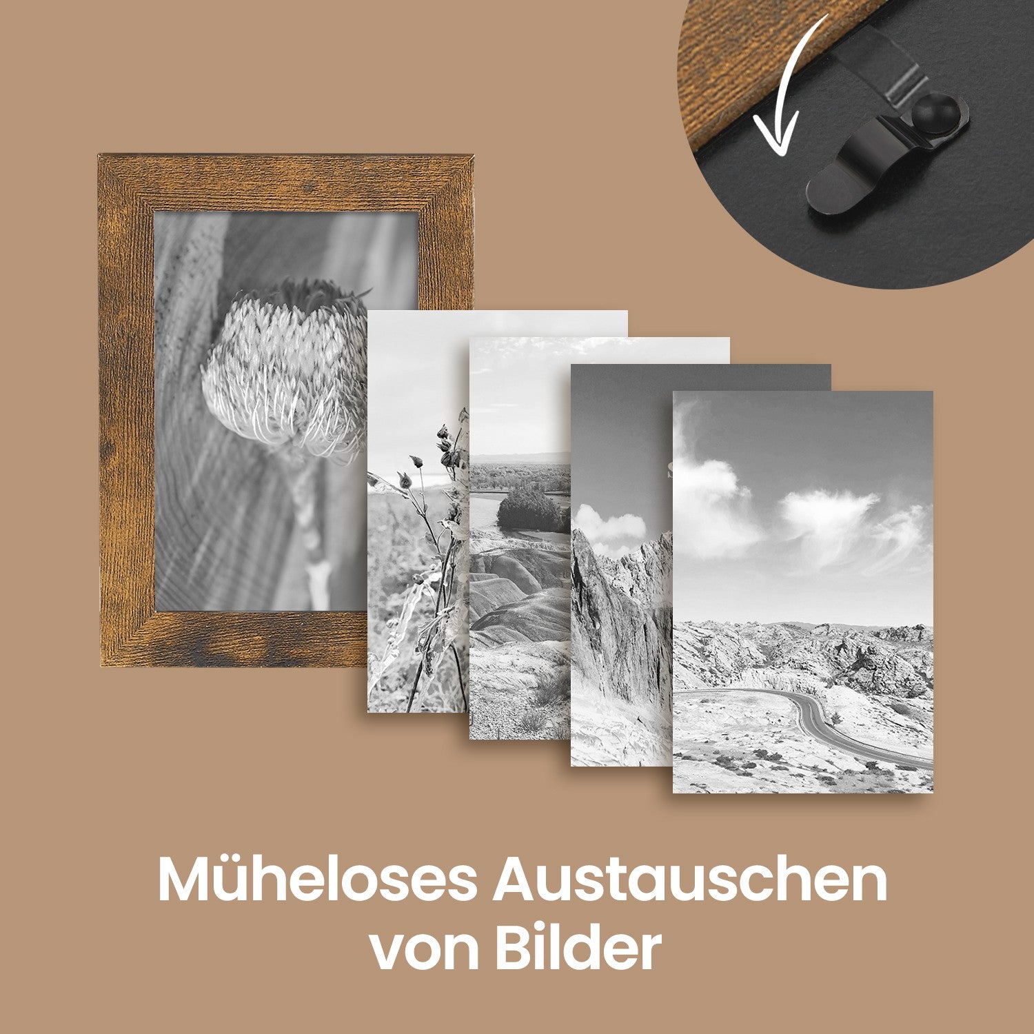 Fotoram collage - 10x15 cm foton - uppsättning av 10 fotoramar - modern design