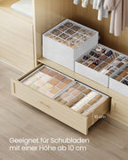 Underkläderarrangör uppsättning av 4 med 80 företag Cream White