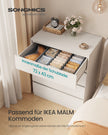 Lade-organizers – Set van 6 – Opvouwbaar – Zonder Vakjes – 40 x 17 – Duifgrijs