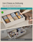 Lade-organizers – Set van 6 – Opvouwbaar – Zonder Vakjes – 40 x 17 – Duifgrijs