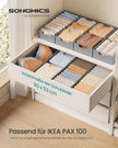 Lade-organizers – Set van 6 – Opvouwbaar – Zonder Vakjes – 50 x 22 – Duifgrijs